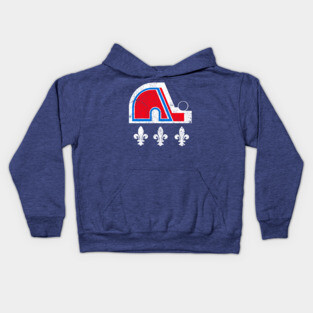 Quebec Nordiques  -- 90s Hockey Team Kids Hoodie