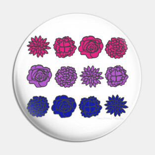 Bisexual Flowers Pin