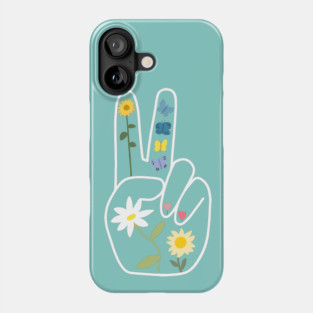 Peace Sign Flowers Phone Case