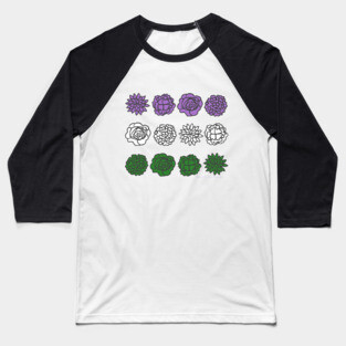 Genderqueer Flowers Baseball T-Shirt