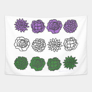 Genderqueer Flowers Tapestry