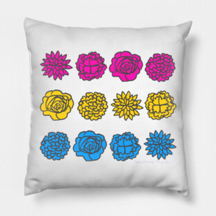 Pansexual Flower Flag Pillow