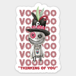 Voodoo Doll Thinking Of You Halloween Magnet