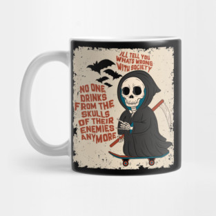 Wrong Society Reaper Drink From The Skull Mug