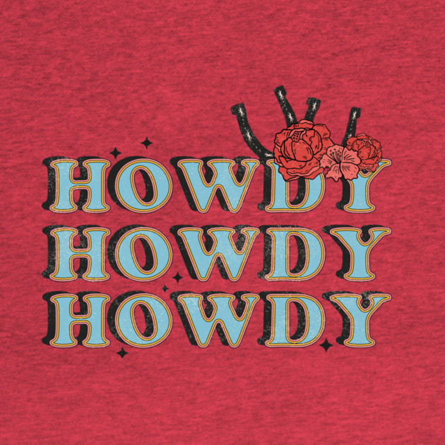 Vintage Howdy Rodeo Western Country Floral Design by The WYLD Tribe