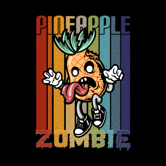 Retro Zombie Pineapple Halloween by The WYLD Tribe