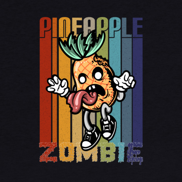 Retro Zombie Pineapple Halloween by The WYLD Tribe