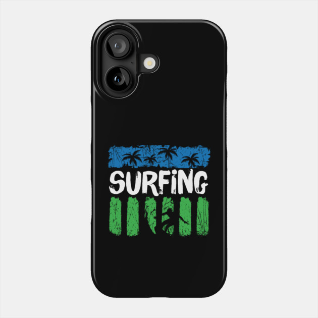 Surfing Retro Vintage Beach Phone Case by The WYLD Tribe