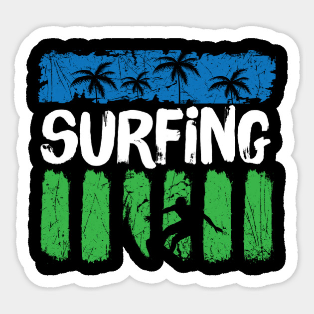 Surfing Retro Vintage Beach Sticker by The WYLD Tribe