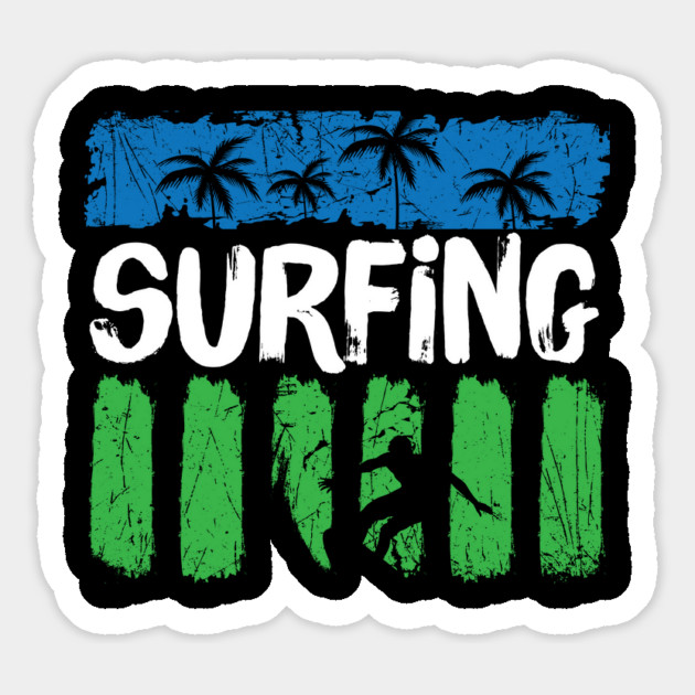 Surfing Retro Vintage Beach Magnet by The WYLD Tribe