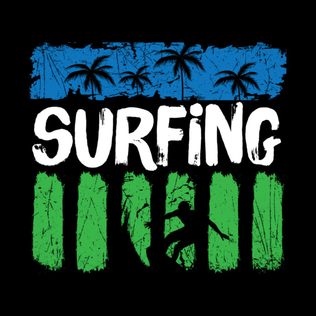 Surfing Retro Vintage Beach by The WYLD Tribe