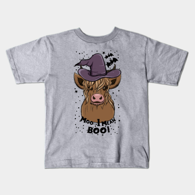 Cow Halloween Costume Moo I Mean Boo Kids T-Shirt by The WYLD Tribe