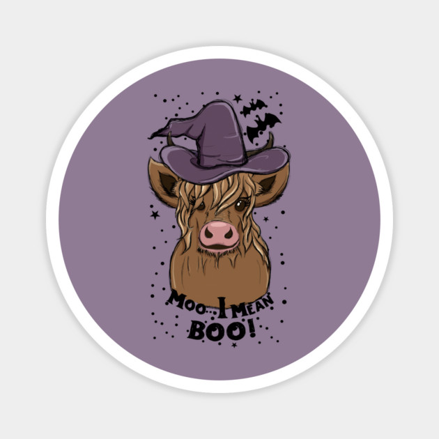 Cow Halloween Costume Moo I Mean Boo Magnet by The WYLD Tribe