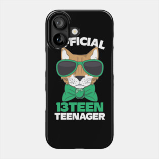 Official Thirteen 13 Teenager Cool Cat Phone Case