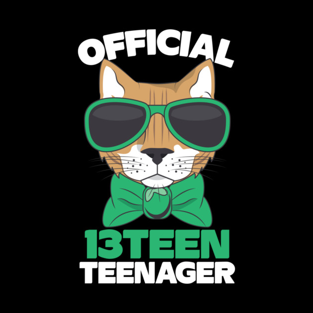 Official Thirteen 13 Teenager Cool Cat by The WYLD Tribe