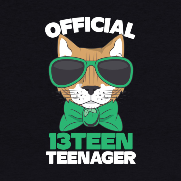 Official Thirteen 13 Teenager Cool Cat by The WYLD Tribe
