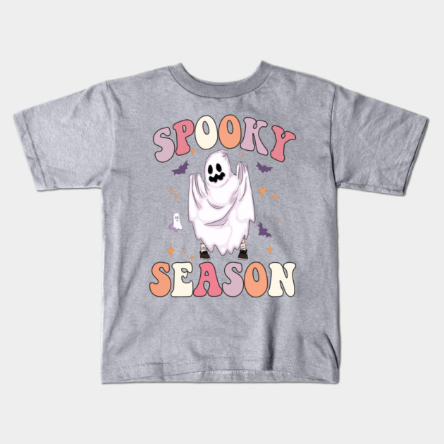 Spooky Season Ghost Boo Halloween Kids T-Shirt by The WYLD Tribe