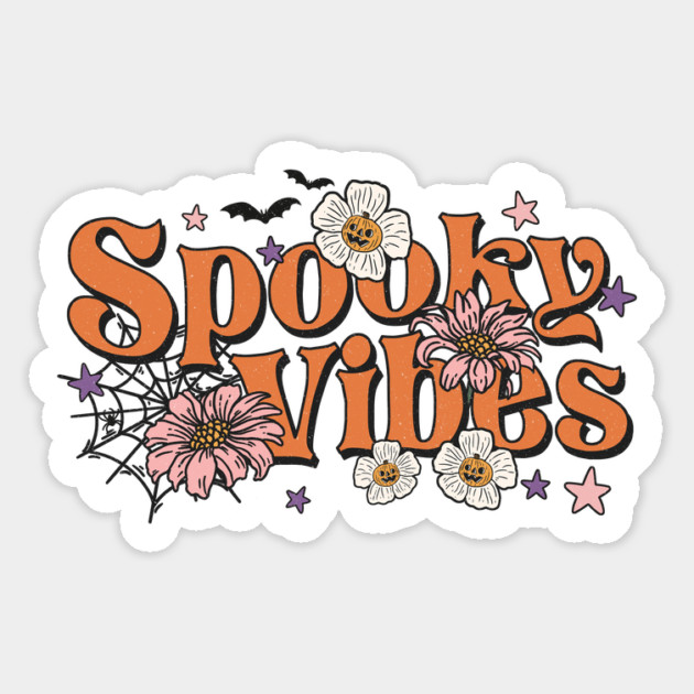Spooky Vibes Groovy Halloween Magnet by The WYLD Tribe