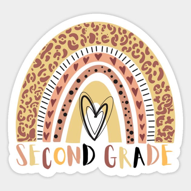 Second Grade Leopard Pint Rainbow Magnet by The WYLD Tribe