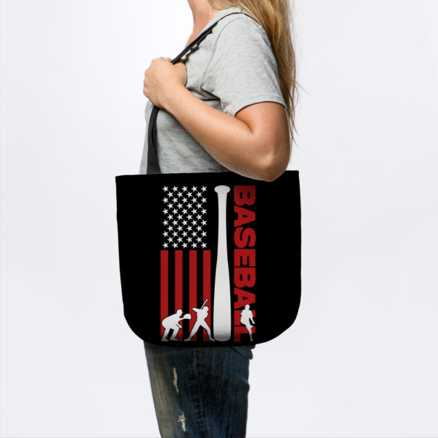 USA Flag Baseball Player Silhouette by The WYLD Tribe