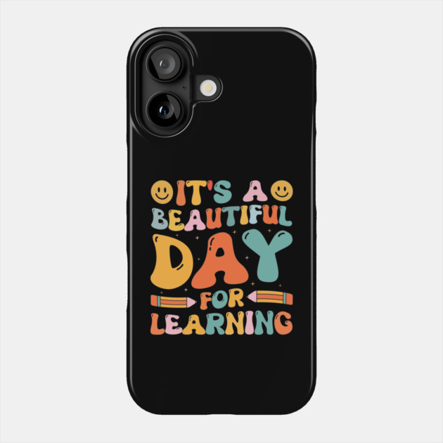 It's A Beautiful Day For Learning Retro Phone Case by The WYLD Tribe