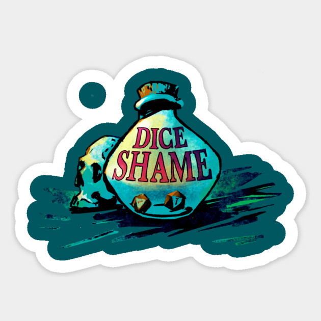 RQ Network: Dice Shame Sticker by Rusty Quill