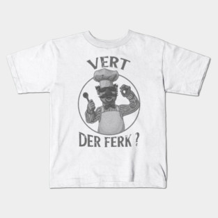 Vert Der Ferk - Vintage Pencil Drawing Style Kids T-Shirt