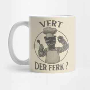 Vert Der Ferk - Vintage Pencil Drawing Style Mug