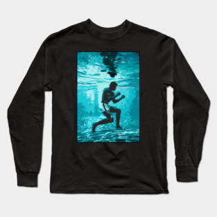 Muhammad Ali Underwater Boxing Long Sleeve T-Shirt