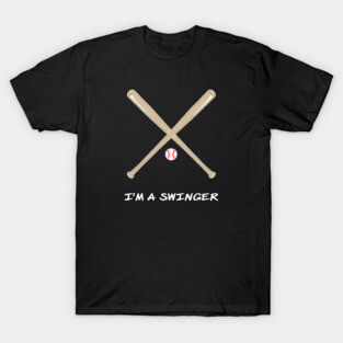 Funny Baseball Shirt. Great I’m A Swinger Design T-Shirt