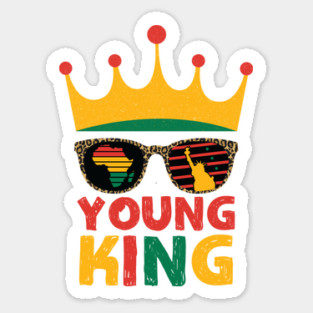 Young King Black King Sticker