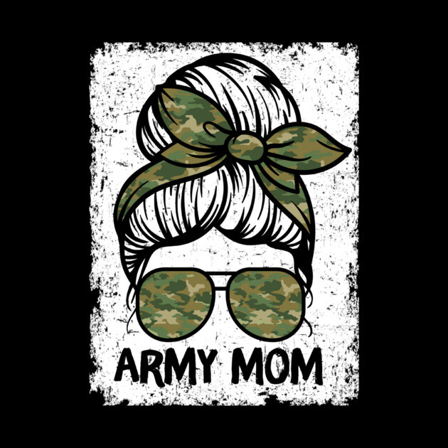 Army Mom Messy Bun by The WYLD Tribe
