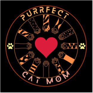 Cat Mom Posters and Art