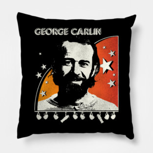 George Carlin 70s Style Retro Colorway Pillow