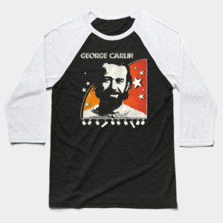 George Carlin 70s Style Retro Colorway Baseball T-Shirt