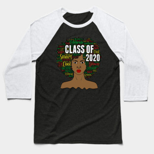 Class of 2020 Words in Afro Baseball T-Shirt