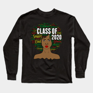 Class of 2020 Words in Afro Long Sleeve T-Shirt