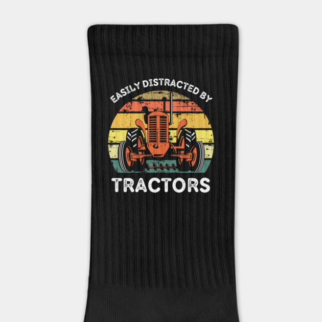 Retro Easily Distracted By Tractors by The WYLD Tribe