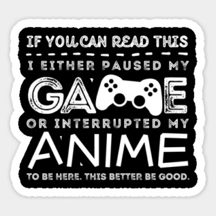 Anime And Gaming Lover Sticker