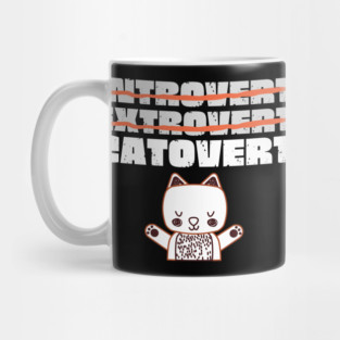Introvert Extrovert Catovert Mug