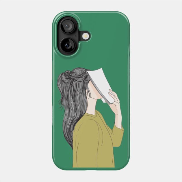 Woman Book Reader Nerd Girl Phone Case by The WYLD Tribe
