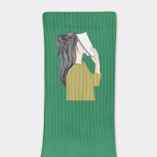 Woman Book Reader Nerd Girl by The WYLD Tribe