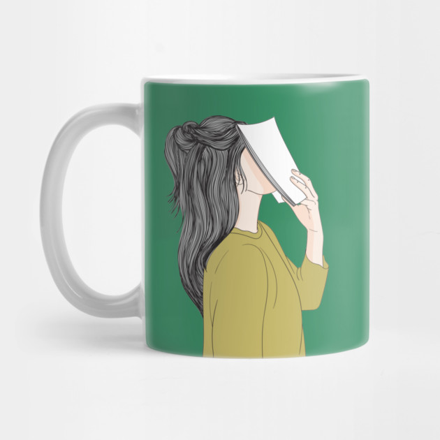 Woman Book Reader Nerd Girl by The WYLD Tribe