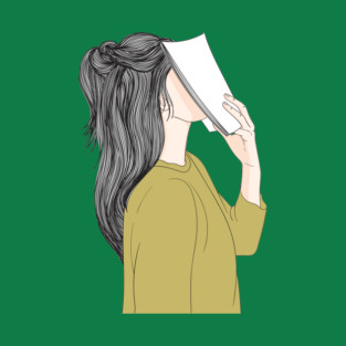 Woman Book Reader Nerd Girl T-Shirt