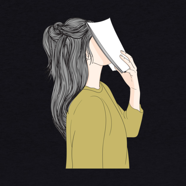 Woman Book Reader Nerd Girl by The WYLD Tribe