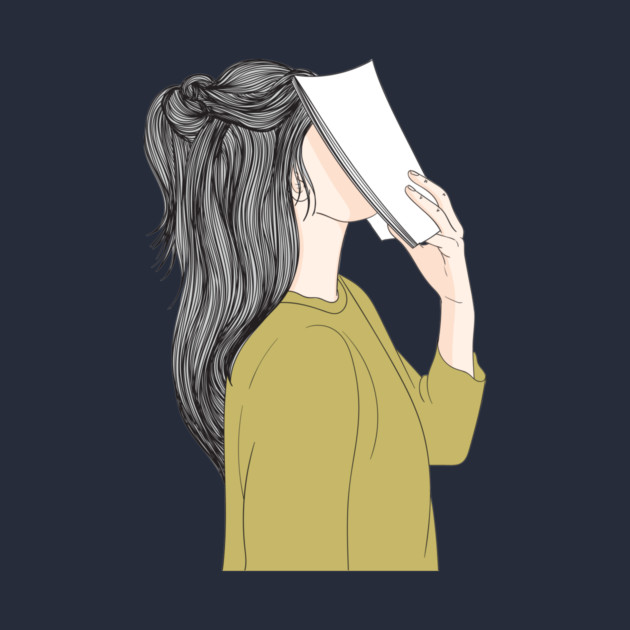 Woman Book Reader Nerd Girl by The WYLD Tribe