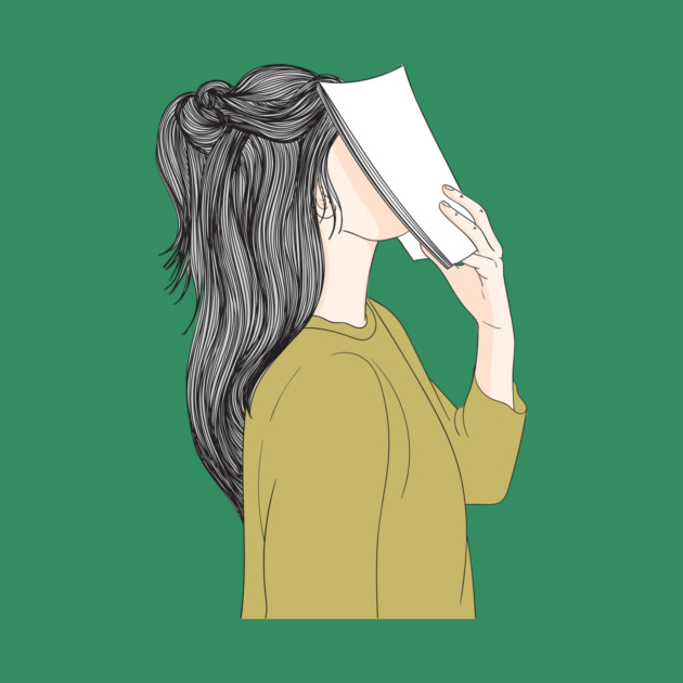 Woman Book Reader Nerd Girl by The WYLD Tribe