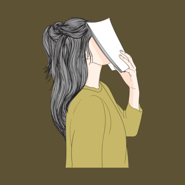 Woman Book Reader Nerd Girl by The WYLD Tribe