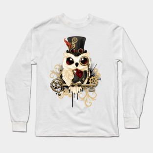 Steampunk owl Long Sleeve T-Shirt
