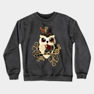 Steampunk owl Crewneck Sweatshirt